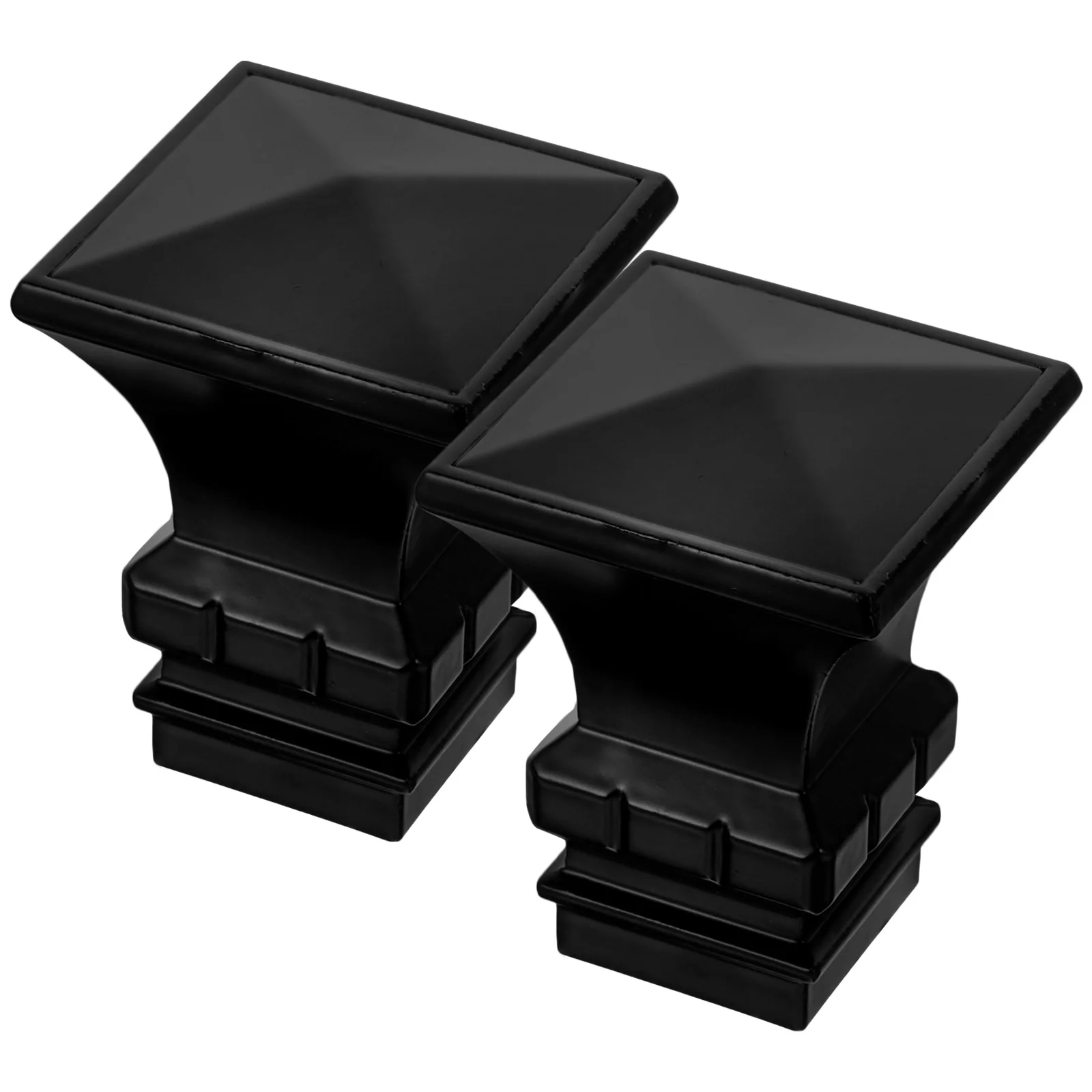 

2Pcs Iron Curtain Rod Finials Classic Color Creative Chic Shape Decorative Curtain Rod Ends for Living Room Bedroom Office Home