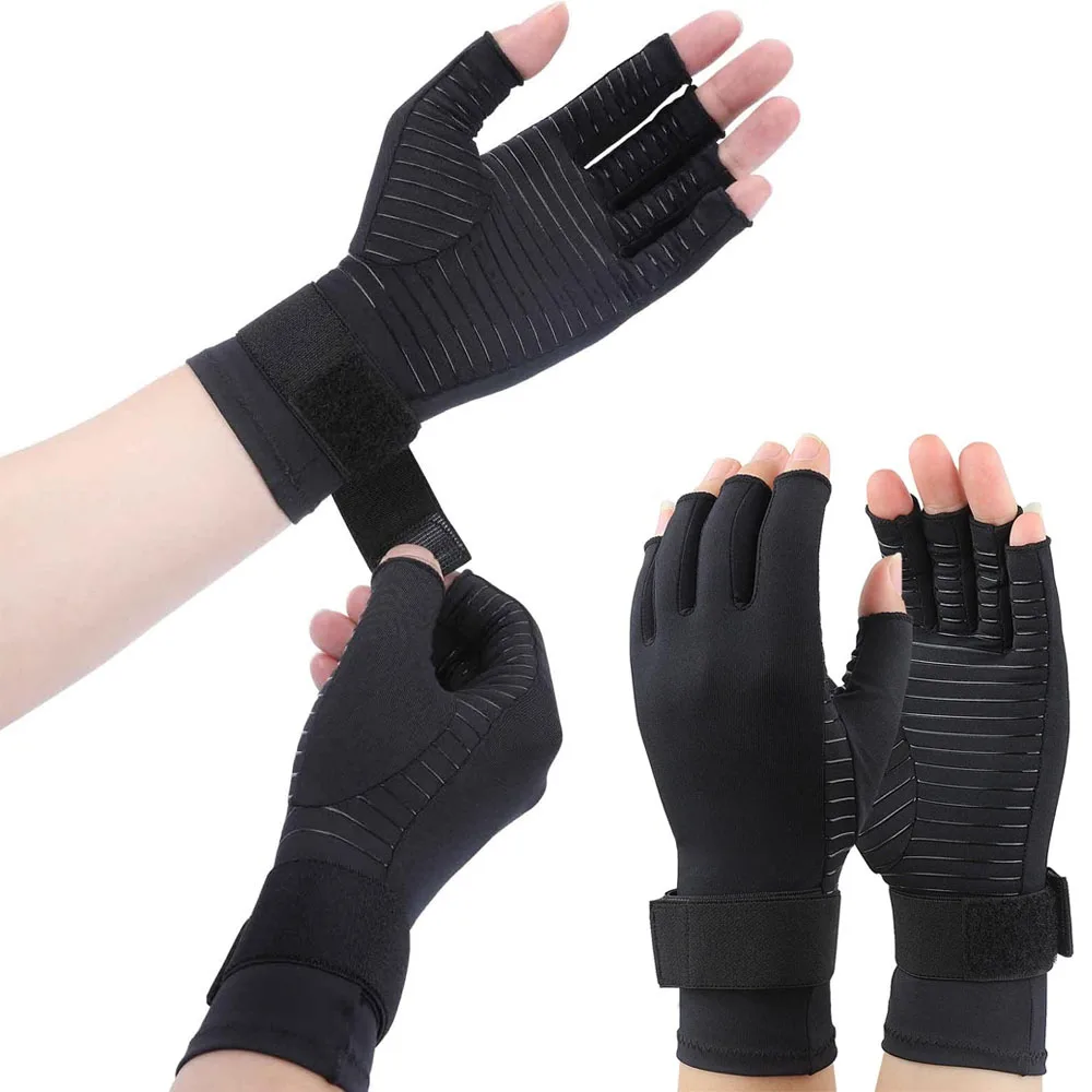 1 Paar Kompressions-Arthritis-Handschuhe mit Riemen, Karpaltunnel, Tipping