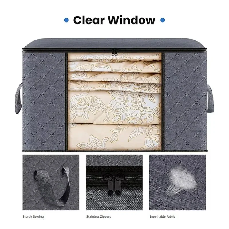 Large Foldable Storage Bag Clothes Travel Suitcases Organizer Reusable Shopping Bags Blanket Storage Bags Storage Containers view 5