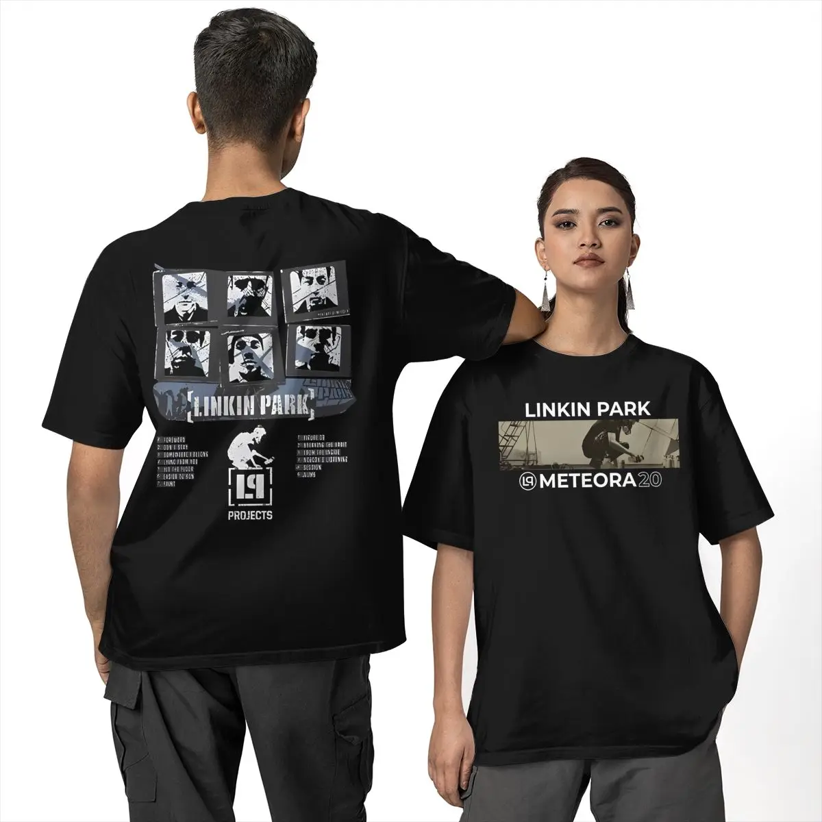 Streetwear T-Shirt Band Linking Meteora 20th Anniversary Parks Cotton T Shirts Fashion Tshirt