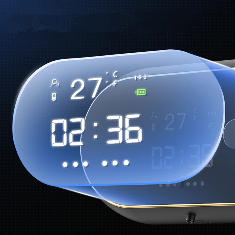 Automatic Soap Dispenser Time Temperature Screen USB Charging Smart Infrared Sensor Foam Machine Auto Induction Liquid Dispenser