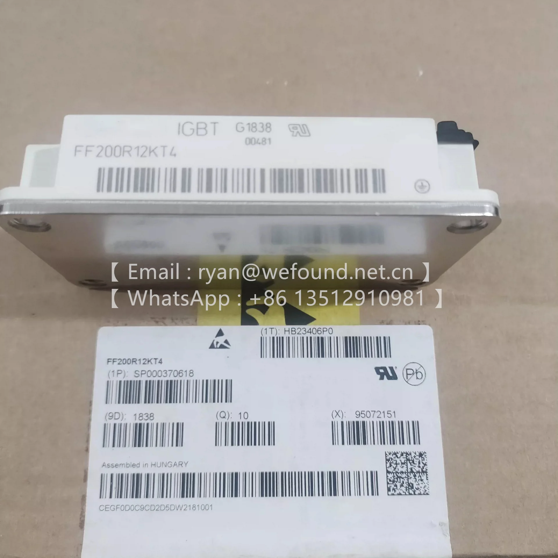 FF200R12KT4  1200 V, 200 A dual IGBT module