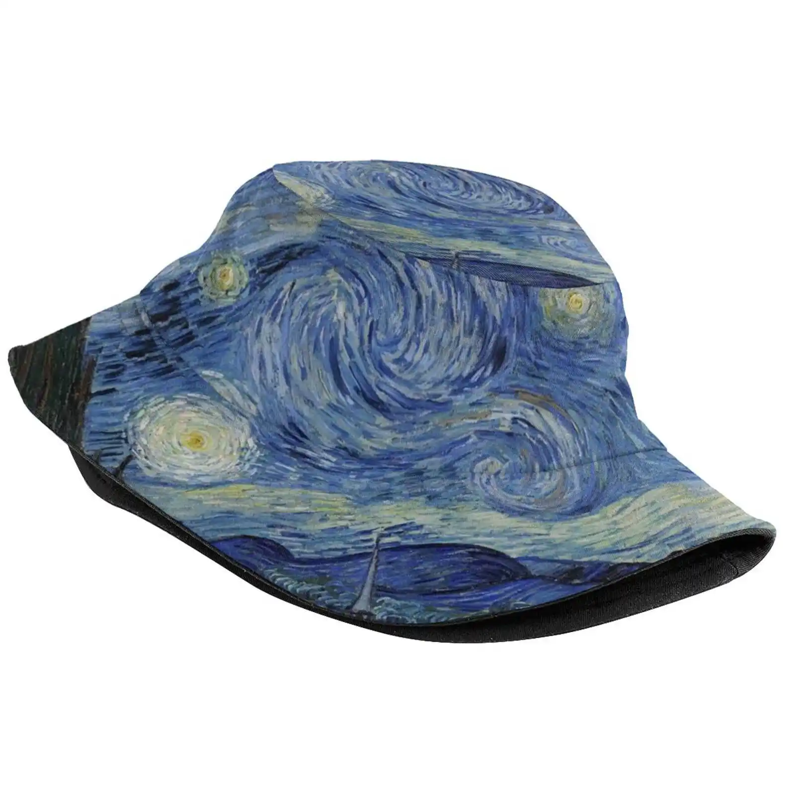 Starry Night - Van Gogh Sun Cap Fisherman Hat Bucket Hats Vincent Van Gogh Van Goghs Starry Night Starry Night Aesthetic