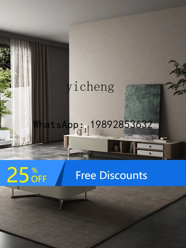 

creative coffee table light luxury modern new pearl rock slab coffee table small apartment movable living room