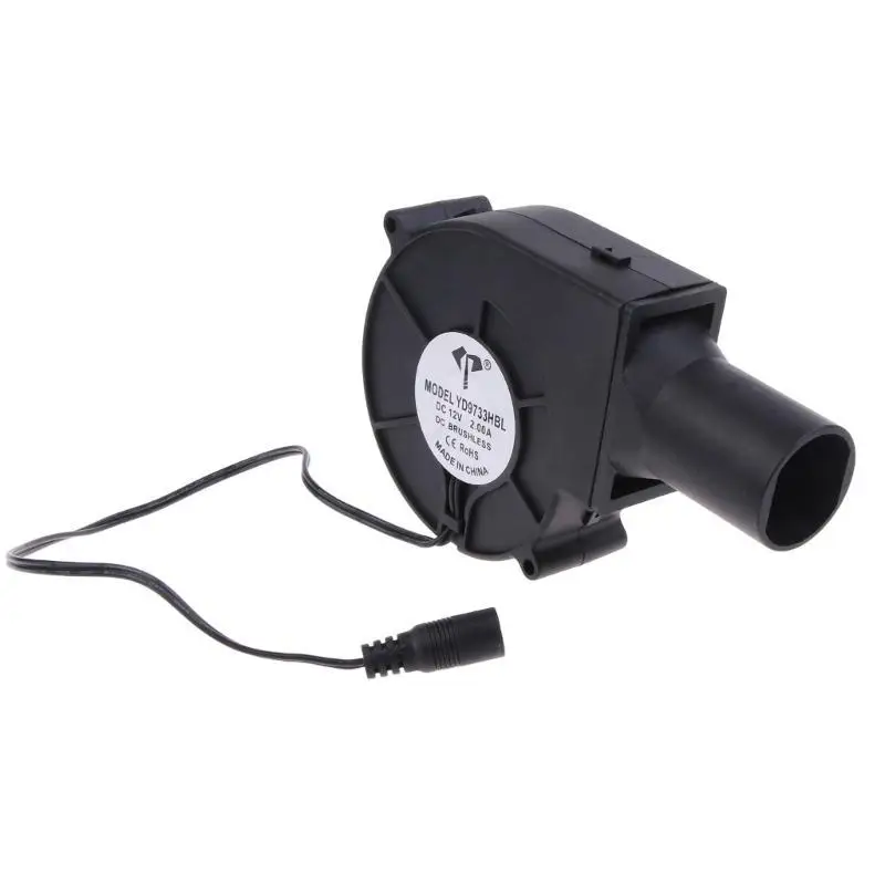 R9UF 12 فولت 9 سنتيمتر 9733 شواية باربيكيو شواء مروحة الكرة تحمل منفاخ مع أنابيب الهواء دورة في الدقيقة حجم الهواء كبير متر #2