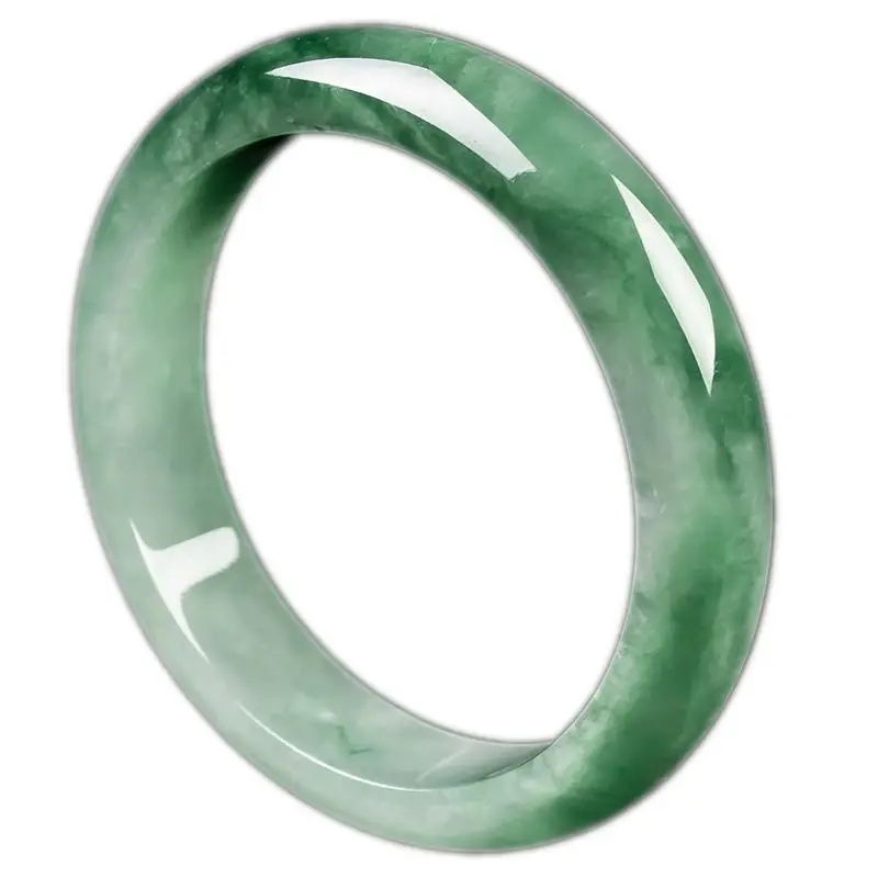 Yu bracelet ice glutinous seed floating green emerald women's quartzite wide version thin strip concubine