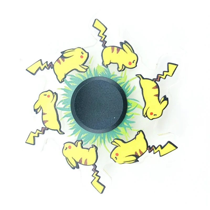 Pokemon Pikachu Toy Hand Spinner Running Dynamic Spinner Decompression Children Adult Cartoon Character New Spin Animation