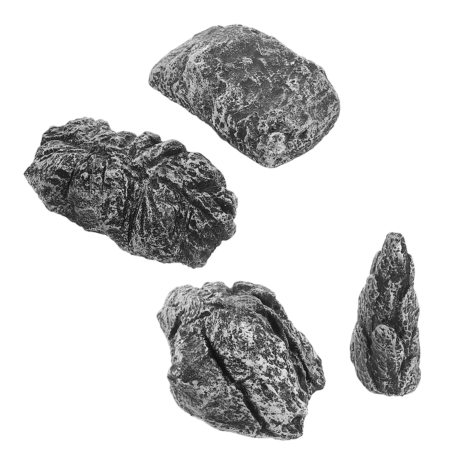 

4Pcs Fish Tank Rockery Landscaping Stone Decorations Stable Base Aquarium Ornaments Miniature Landscape Sculpture Natural