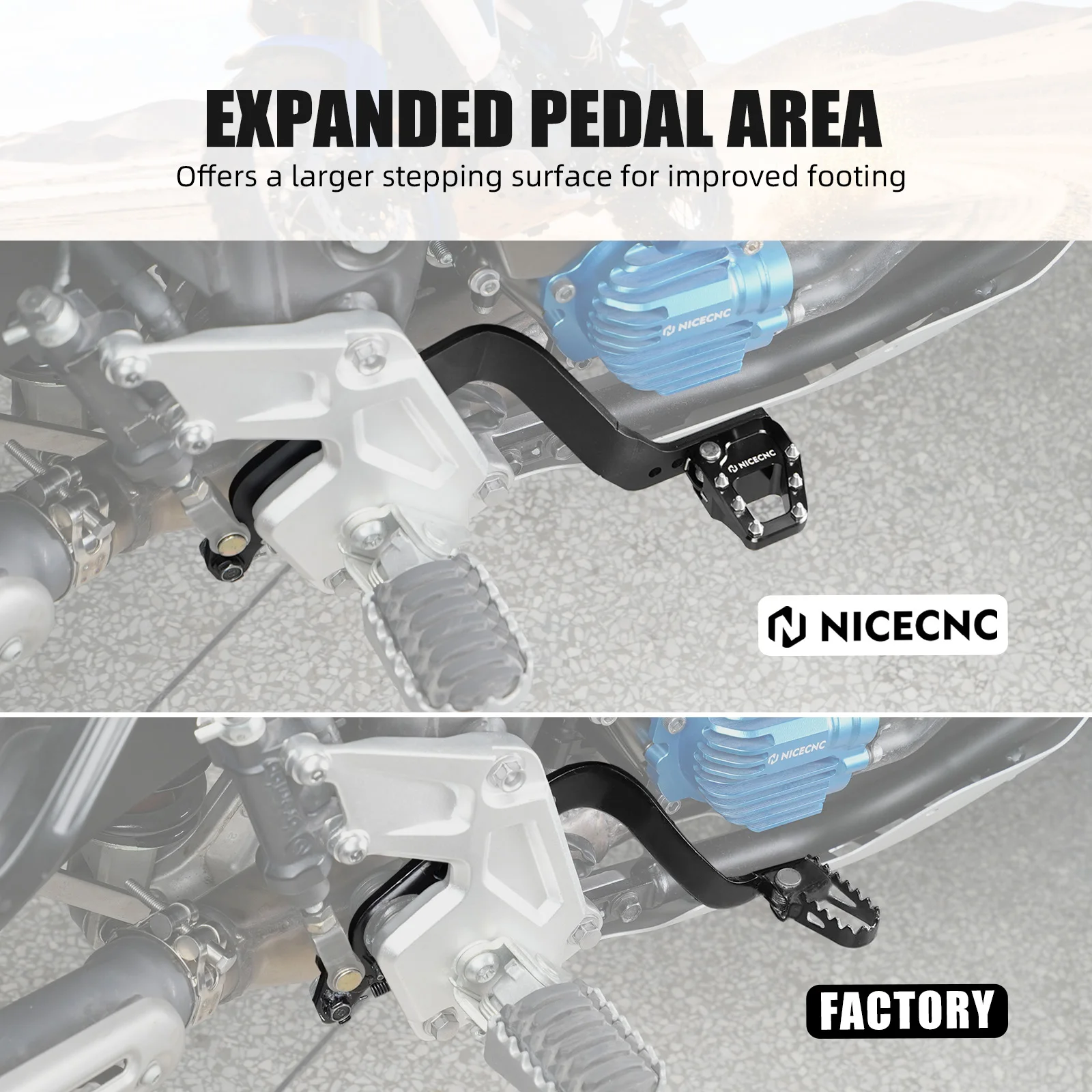For Yamaha Tenere 700 /XTZ700 T700 2019-2024 Rear Brake Lever Pedal Gear Shifter Lever Foot Pegs Footrest view 2