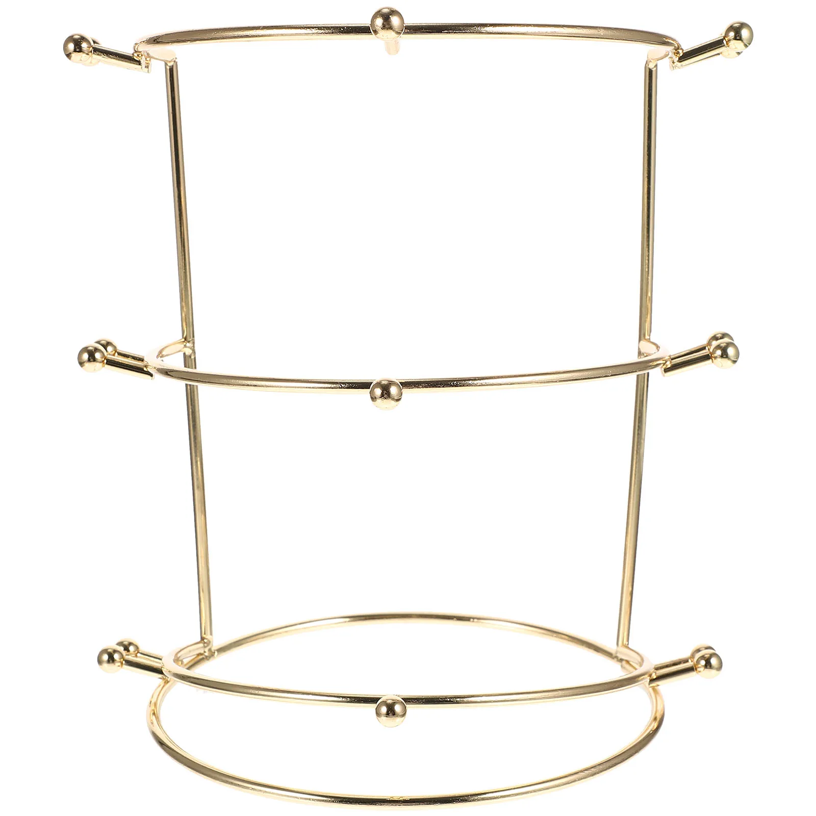 

Crown Display Rack Golden 3 Layers Plated Wedding Headpiece Holder For Girls Home Decor Hairband Stand Jewelry ganizer