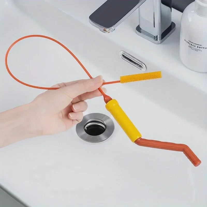 1Pc Hand Cranked Pipe Toilet Drain Household Sink Drainage Anti Clogging Cleaner - view 4