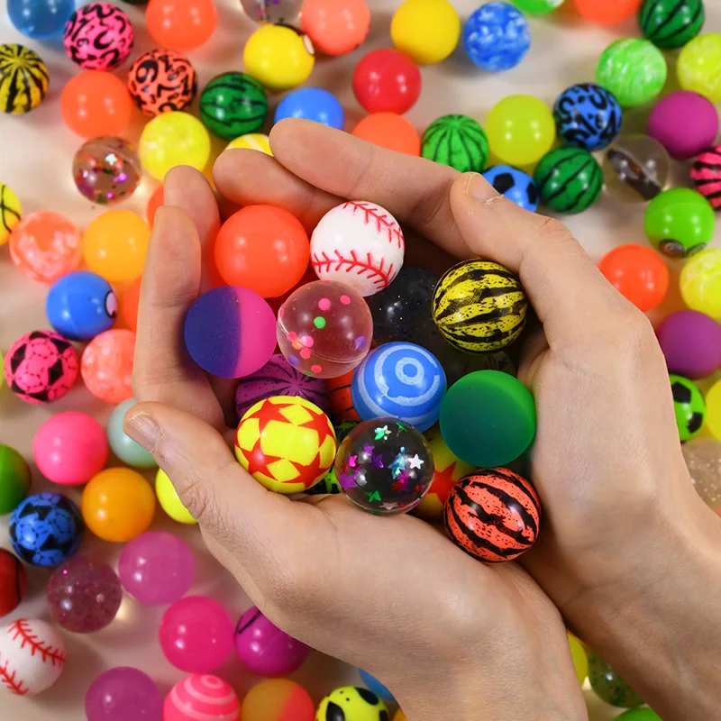 10-50 Peças Bolas de Borracha Saltitantes para Crianças, Lembrancinhas de Festa de Aniversário de Verão, Presentes para Convidados, Recheios de Piñata, Prêmios, Brinquedo Bola Saltitante 25mm