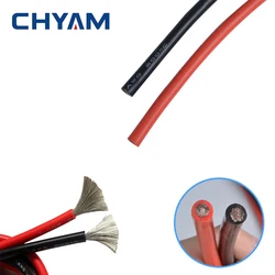 Wire Cable Soft Silicone Wire 11AWG 10AWG 9AWG 8AWG 7AWG 6AWG 4AWG 35 / 50 / 70mm2 Heat Resistant 200° Cold Resistant -60°