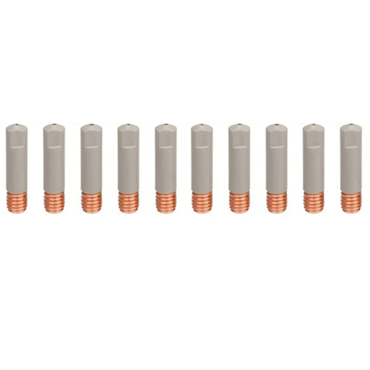 

Activity 10pcs MB15AK Welding Nozzle Tips Coating Protect M6 Gas Nozzle Tip 0.8mm MIG Welding Tool Parts