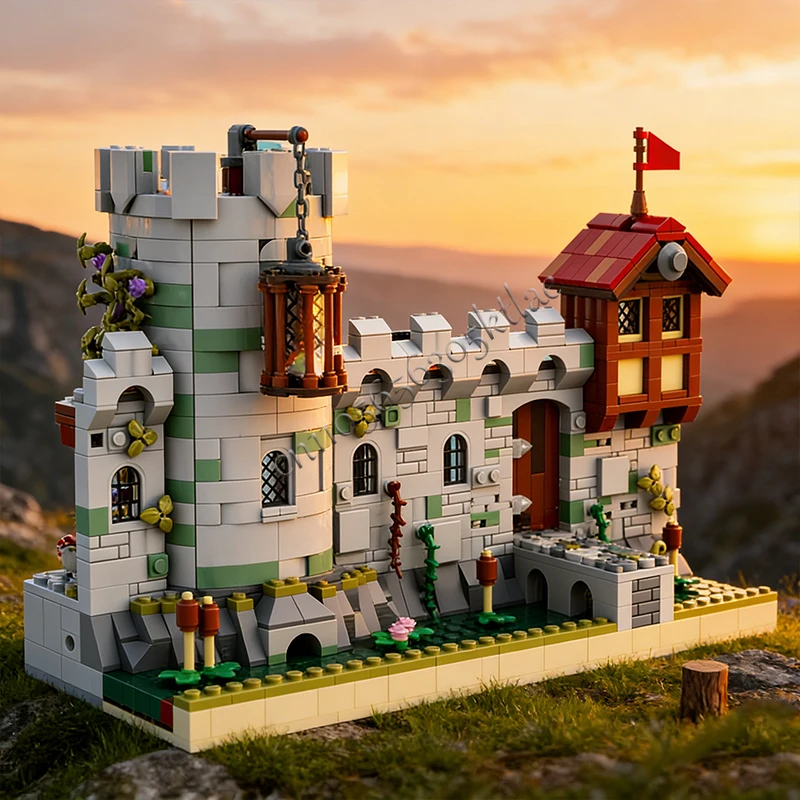 

1365 PCS Customized MOC Medieval Castle Old Manor Model Building DIY Blocks Bricks Assembly Toy For Kids Popular Holiday Gifts