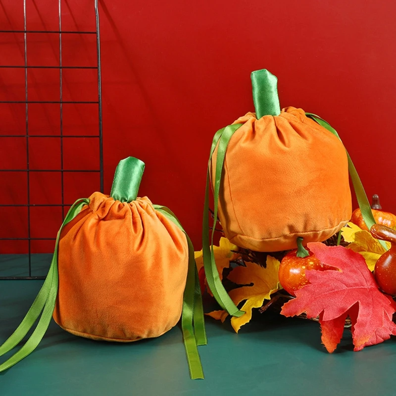 Pumpkin Packing Bag With String Cookies Storage Bag Festival Decor For Kid Party Drop Shipping