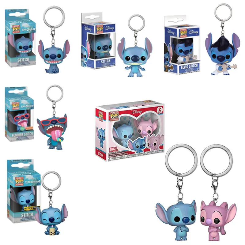 

Miniso Disney Stitch периферийные фигурки брелок игрушки Stitch детский набор гитарный стежок Микки Маус набор брелок детский подарок