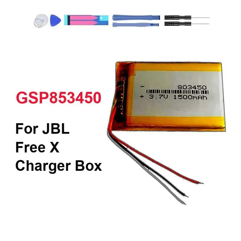 Tws True Wireless Earbuds Headphone Charging Case Battery GSP853450 1500mAh For Jbl Free,Free X