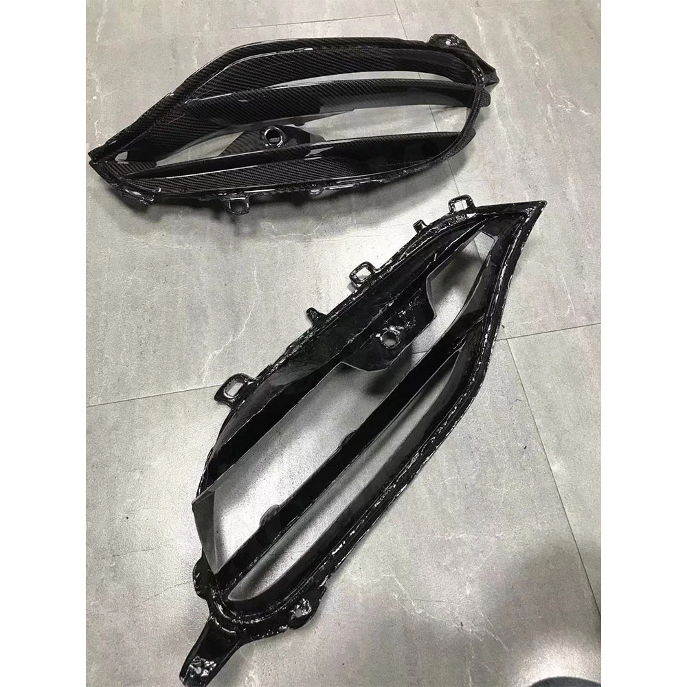 VACOMUL Carbon Fiber Front FogLamp Air Vent Trim Grills Frame For Mercedes-Benz A Class W176 A45 AMG A180 A200 Sport 2016 - 2017