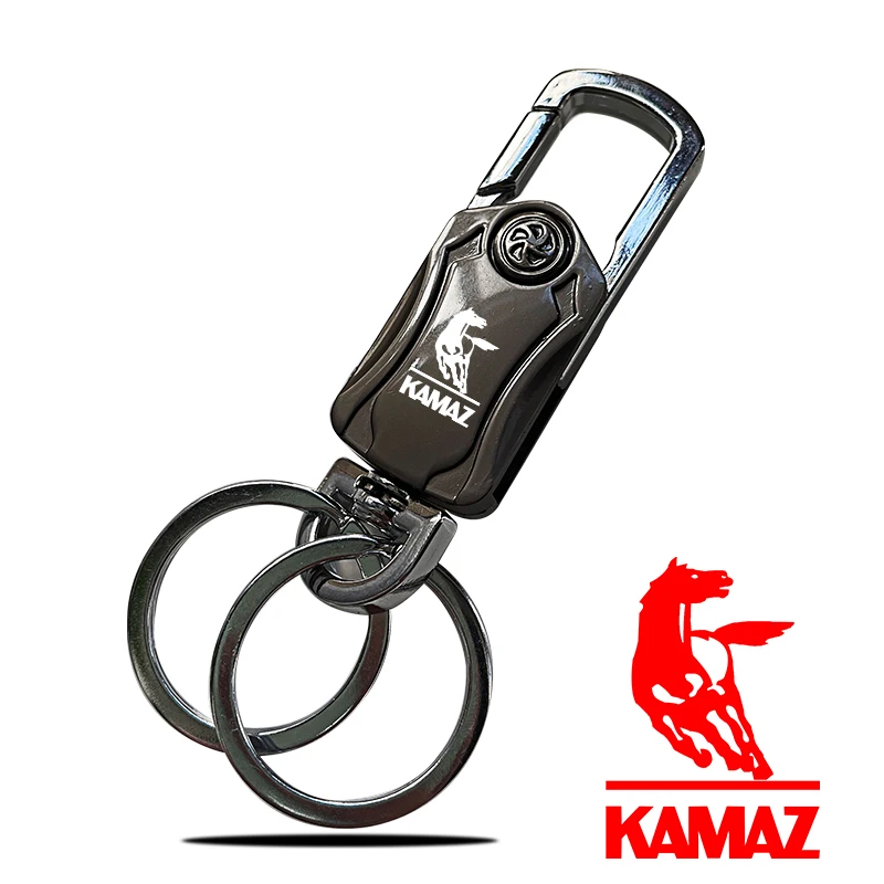 JDM Keychain Rings Key chain precious metal For KAMAZ TRUCK TYPHOON 5320 54907 5490 6460 A2 Car Accessories