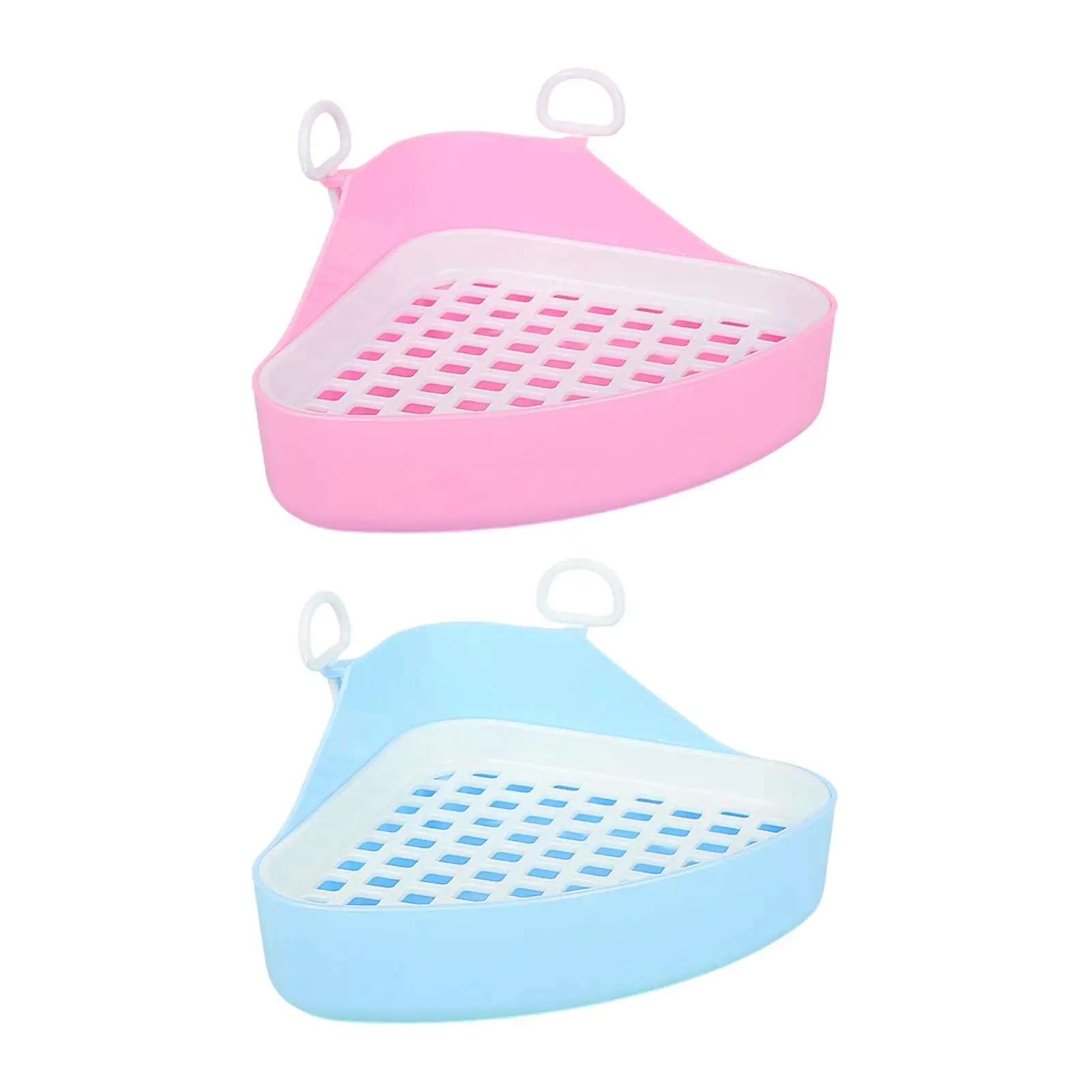 Triangular Potty Tray with Grid Pet Toilet Corner for Chinchillas