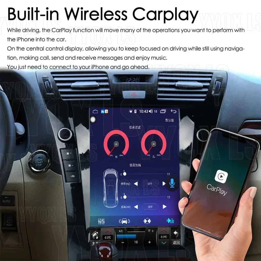 

12.1" QLED DSP Android Auto Car Radio For Lexus LS460 LS600 2006-2010 Stereo Multimedia Video Player GPS Navigation Carplay