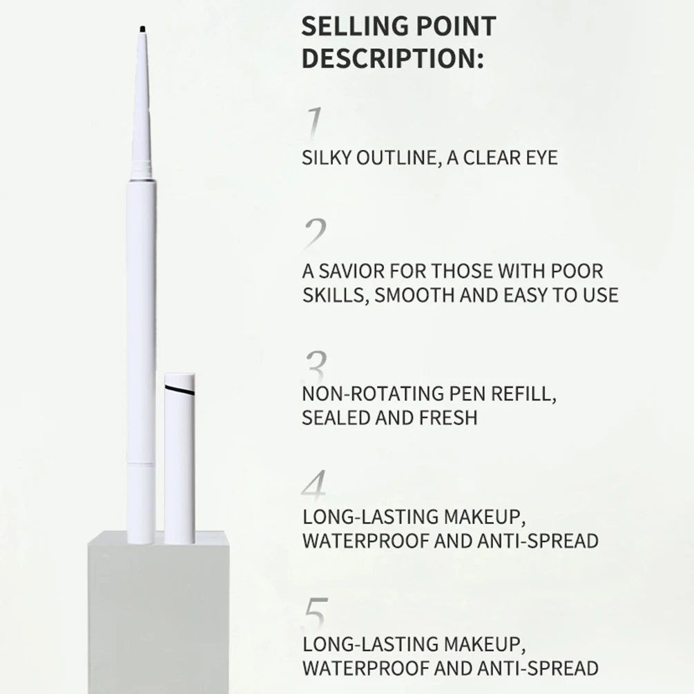 7-color Private Label 7g Eyeliner Pencil Custom Logo Waterproof Sweatproof Smudge-proof Double-end Gel Pen Eyes Makeup Vegan