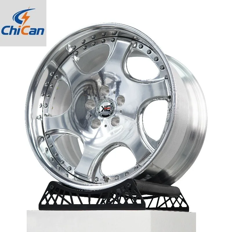 

【2026】Chican Custom Forged Luxury Polished Silver 2 Piece Rim VIP Style Bazreia V2 for Toyota Crown for Lexus LS 430 for Nissan