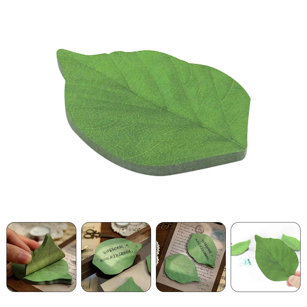 

12 Packs Tree Leaves Pads Message Reminder Paper Self-stick Notepads