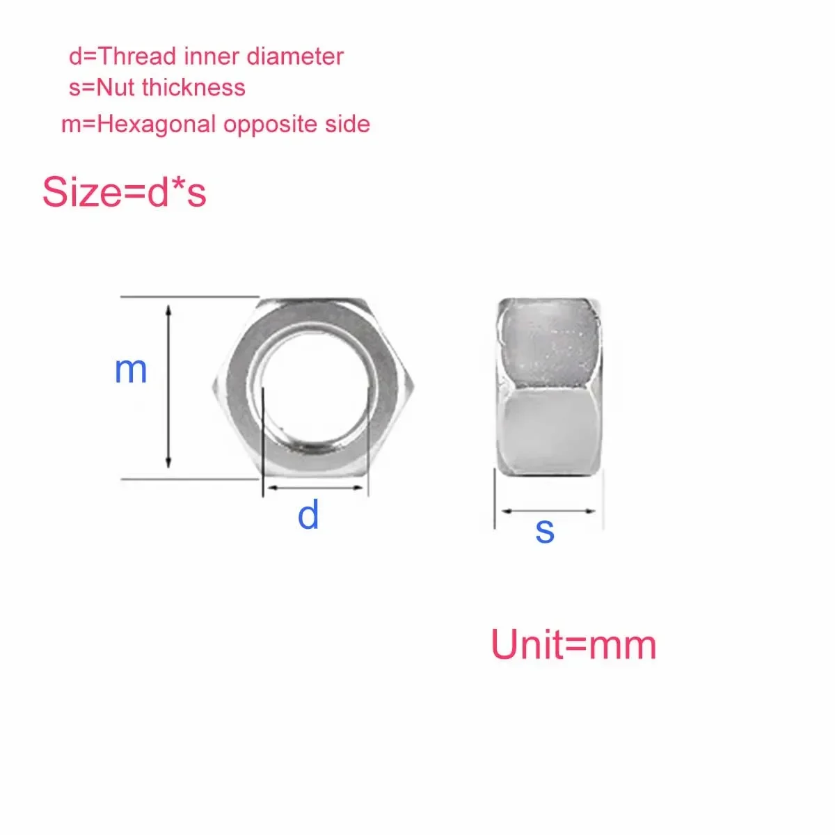 Gb6175 Thickened Hexagonal Nut, M6M8M10M12-M30