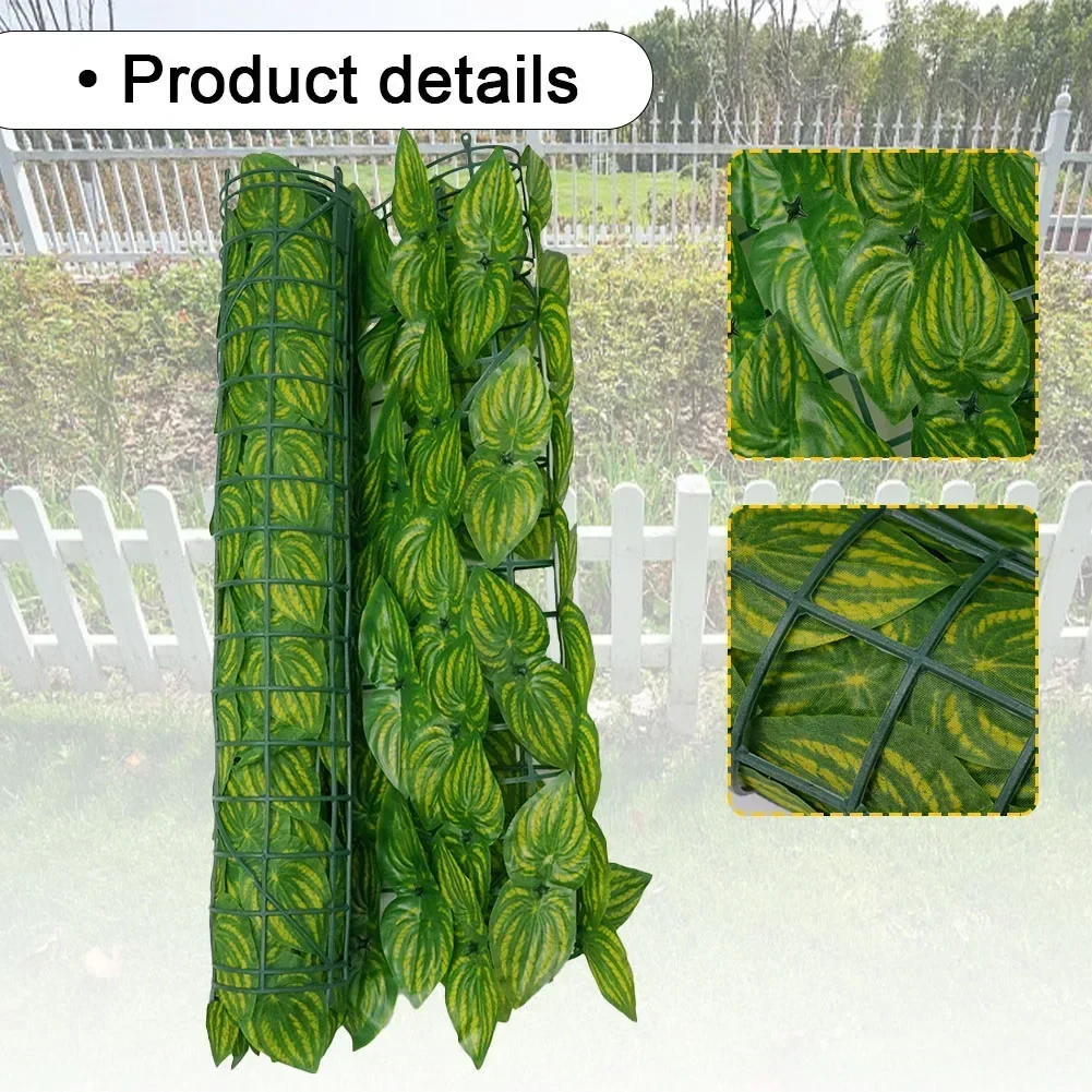 0.5x1m Artificial Leaf Screening Roll Watermelon Leaf Plastic Fake Plant Creeper Hanging Vine Outdoor DIY Garden Wall Art Decor