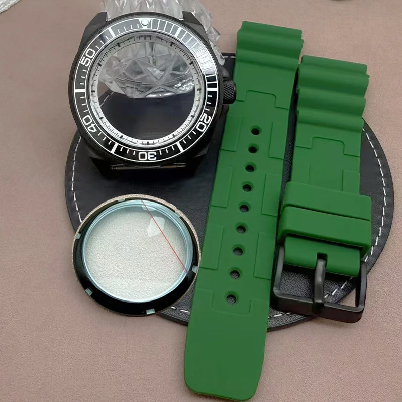 

Samurai Diving Watch Case 43.8mm For Seiko NH35 NH36 4R35 4R36 7S Movement 28.5mm Dial Sapphire Crystal glass Ceramic Bezel