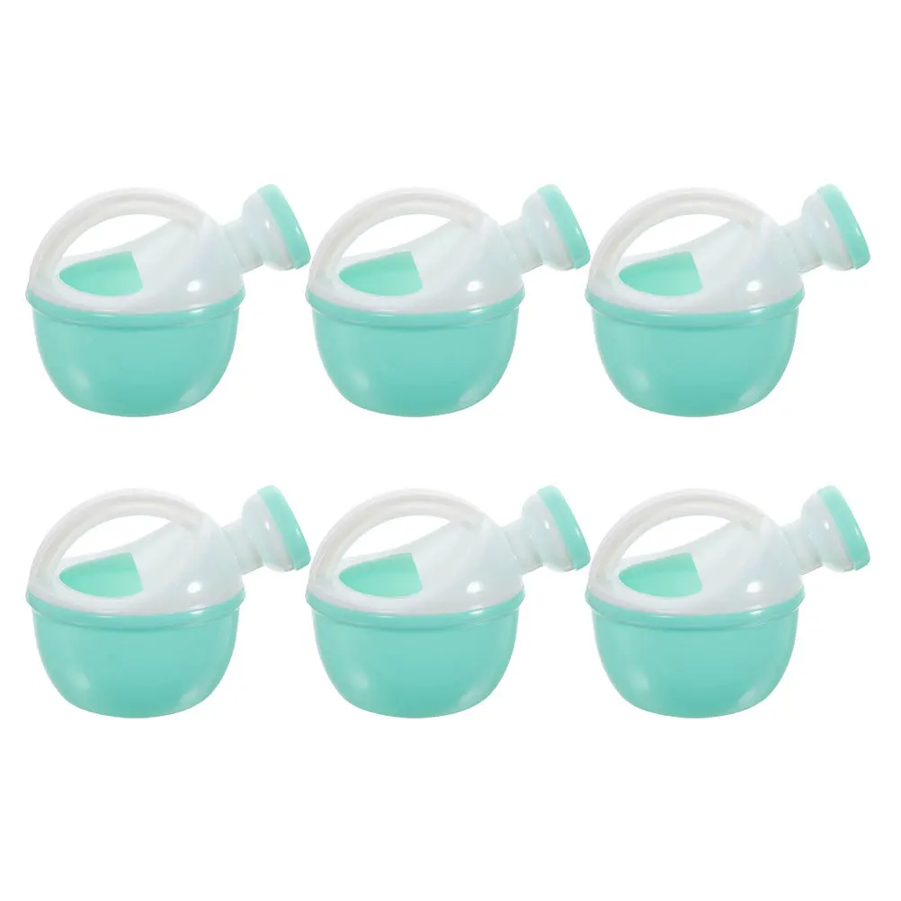 6pcs Kids Watering Can Small Plastic Flower Garden Beach Bathing For Children Outdoor Indoor Plants Care Portable