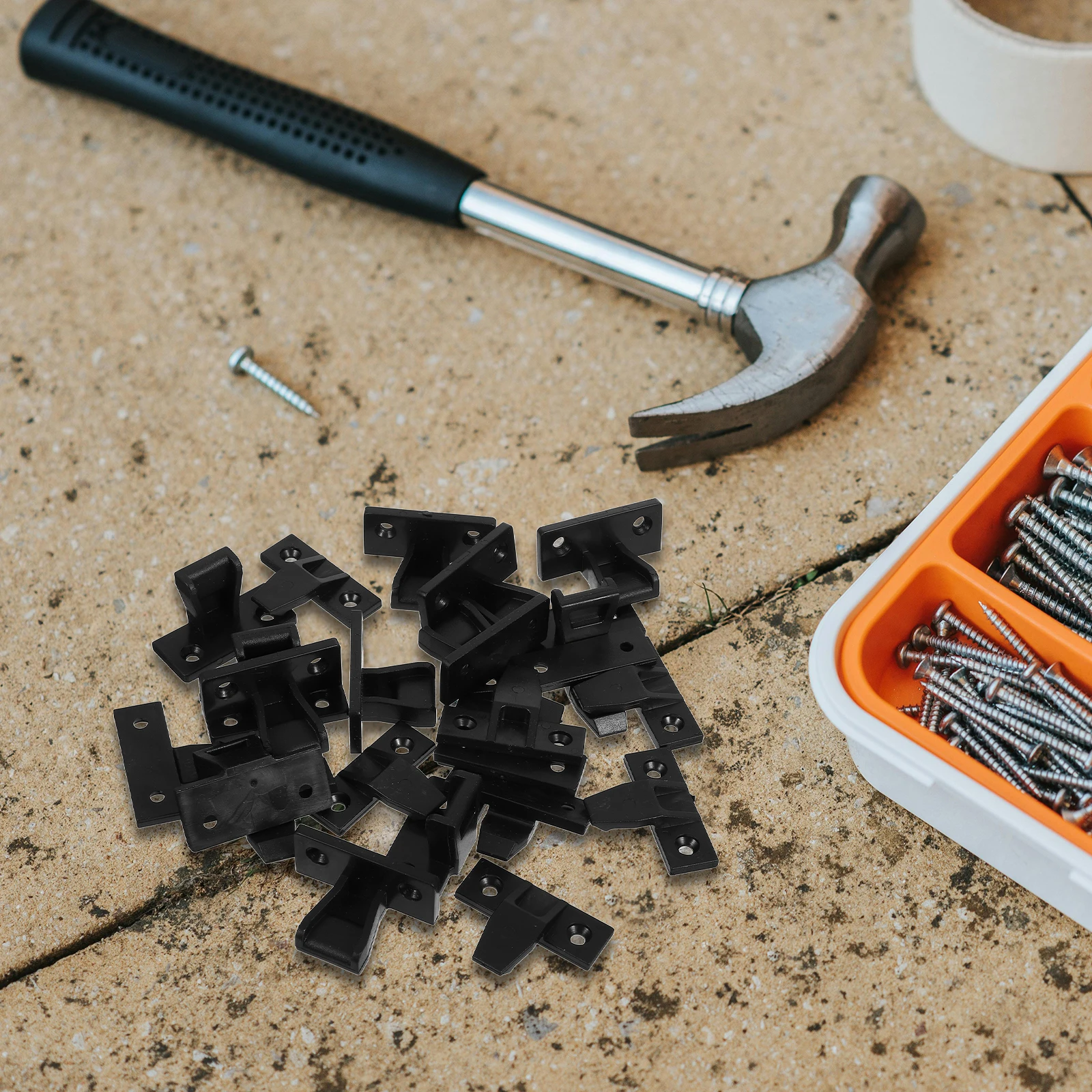 

12 Pairs Snap Connector Panel Clamps Furniture Connectors Wall Fastening Clips Abs Bath Panel Fittings Cabinet Shelf Reusable