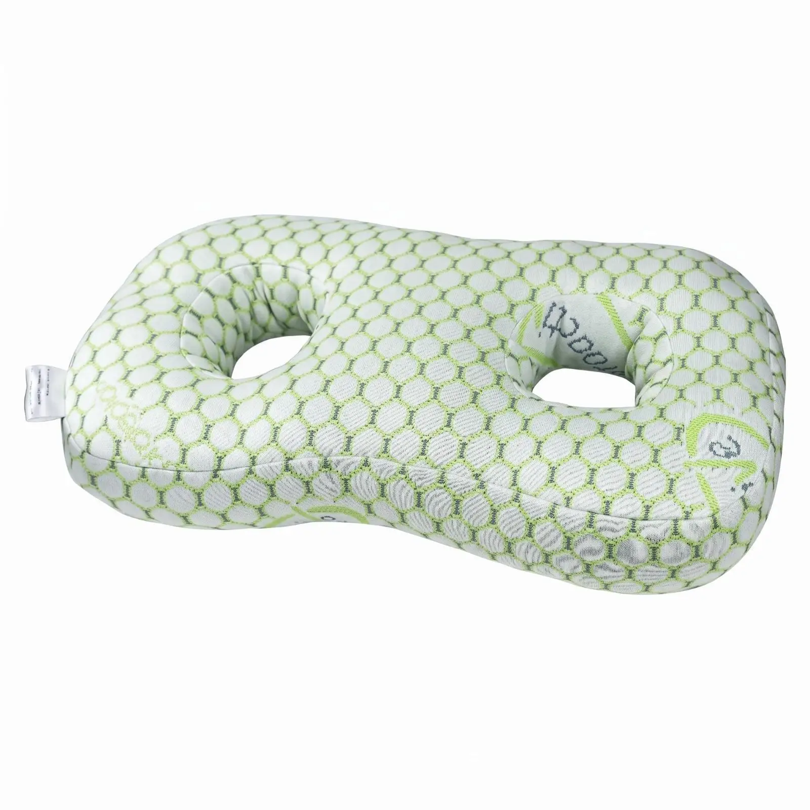 Hollow 8 Shape Ear Protection Pillow with Quilted Cover for Side Sleeping Pressure Relief Cervical Support Cushion for Bed