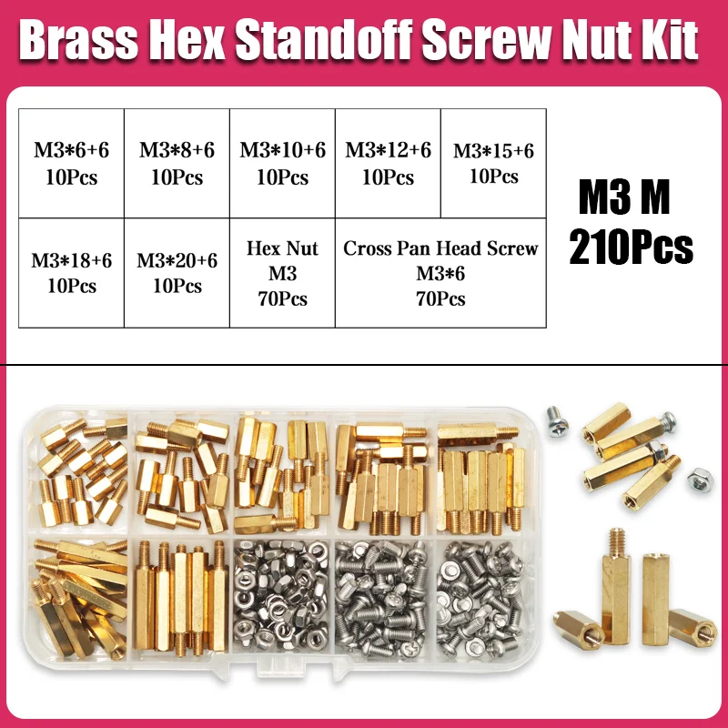 Messing Sechs kant Motherboard Abstands halter Phillips Abstand Schraube Mutter m2 m3 m4 Stecker Buchse Kupfer Abstands halter für elektronische DIY-Platine Schaltung – Detail 8