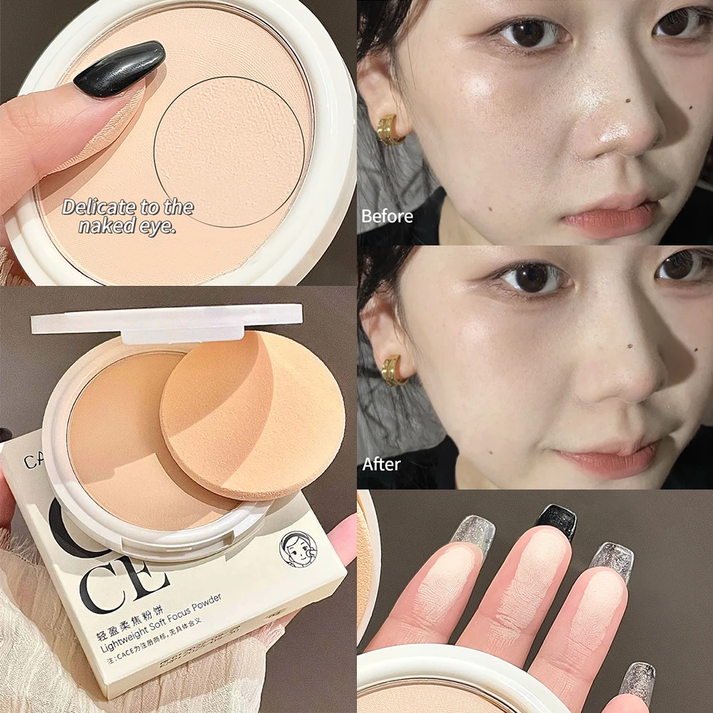 3 Colors Face Powder Brighten Oil-control Nude Matte Pressed Powder Foundation Base Cosmetics Setting Powder Makeup