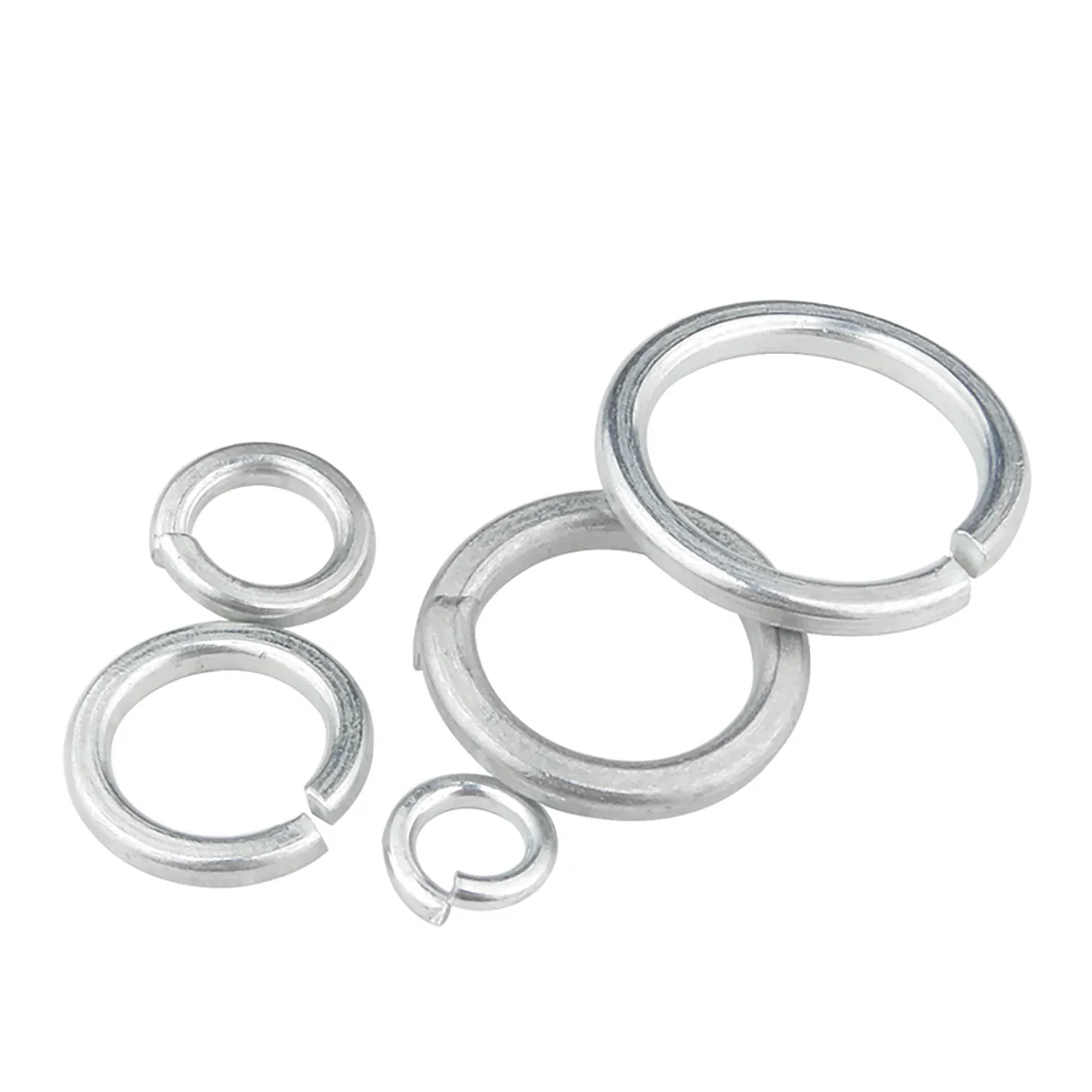 Pencuci tipis berlapis seng putih, M2-M10 paking logam elastis pegas terbuka