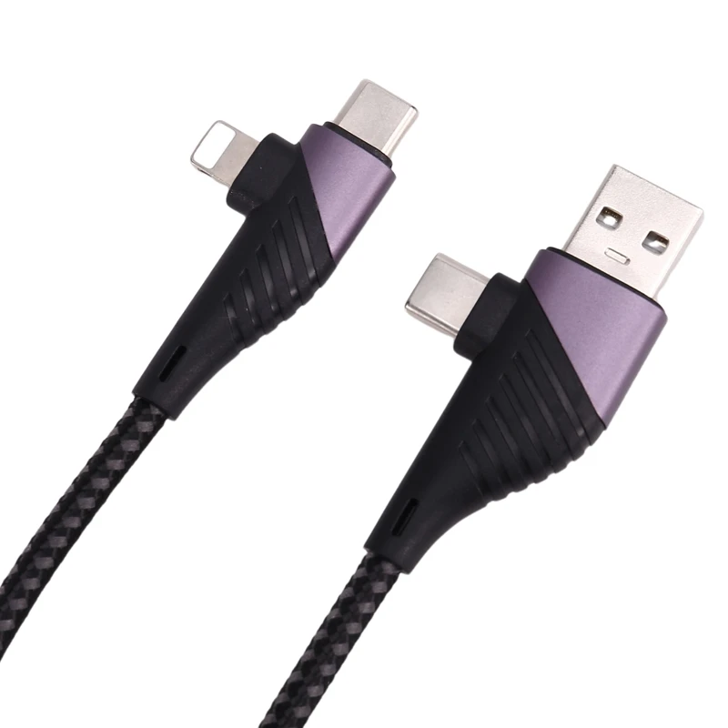 4-In-1 PD USB C kablo hızlı şarj 65W USB tip C tipi C IOS kablo Iphone Xiaomi Redmi için Samsung Huawei