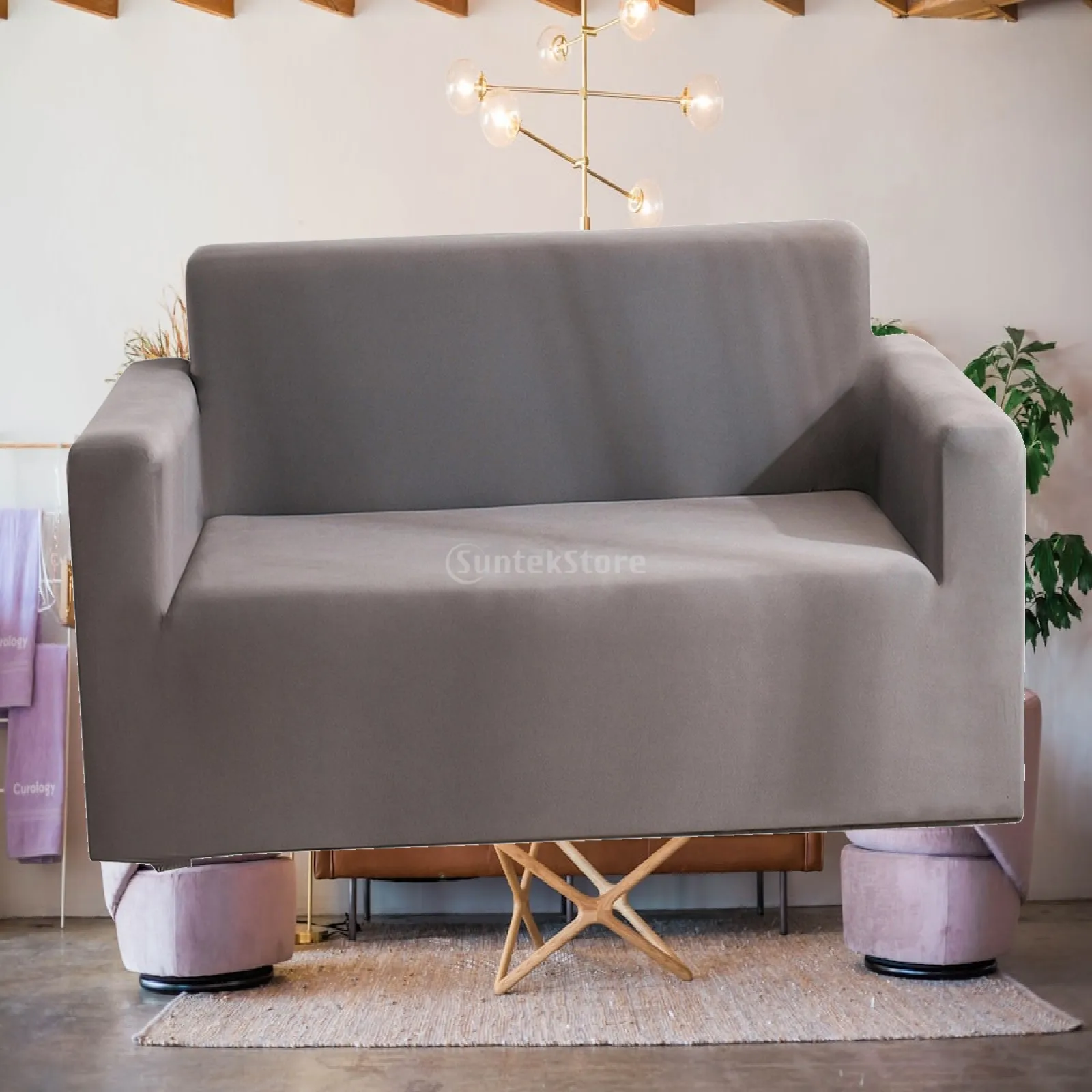 Silver Gray Stretch Sofa Cover Couch Covers Armchair Slipcovers for Couches Sofas Elastic Universal Furniture Protector