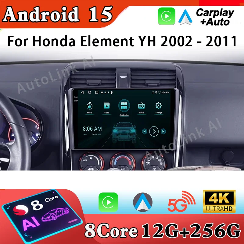 

Автомобильное радио для Honda Element YH 2002-2011 GPS-стерео Android 15 навигация головное устройство мультимедийный видеоплеер стерео без 2din DVD