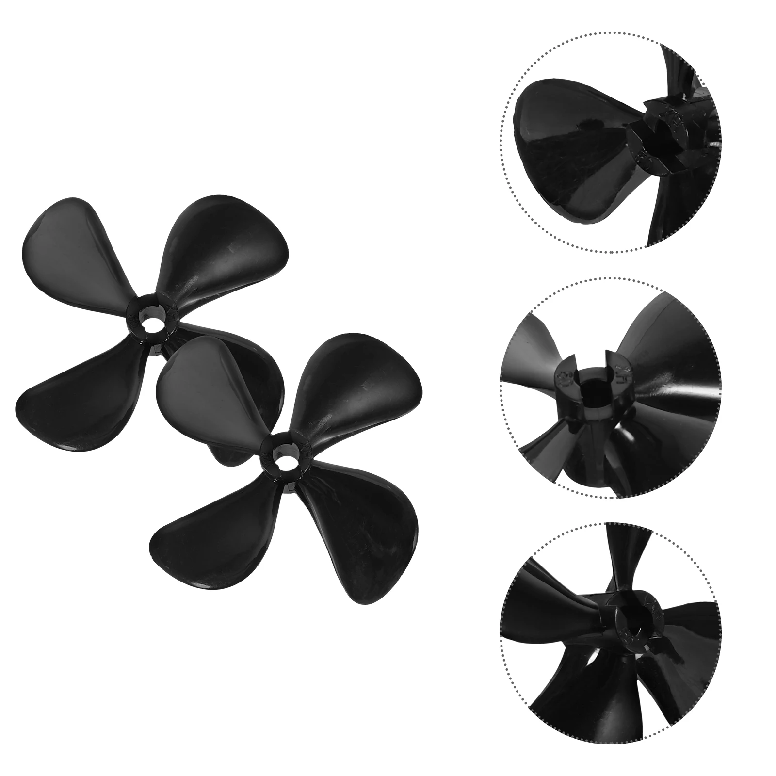 

1 Pair 60mm 4 Blade Boat 4mm Hole PC Material Remote Control Boat Parts Accessories Plastic Propellers