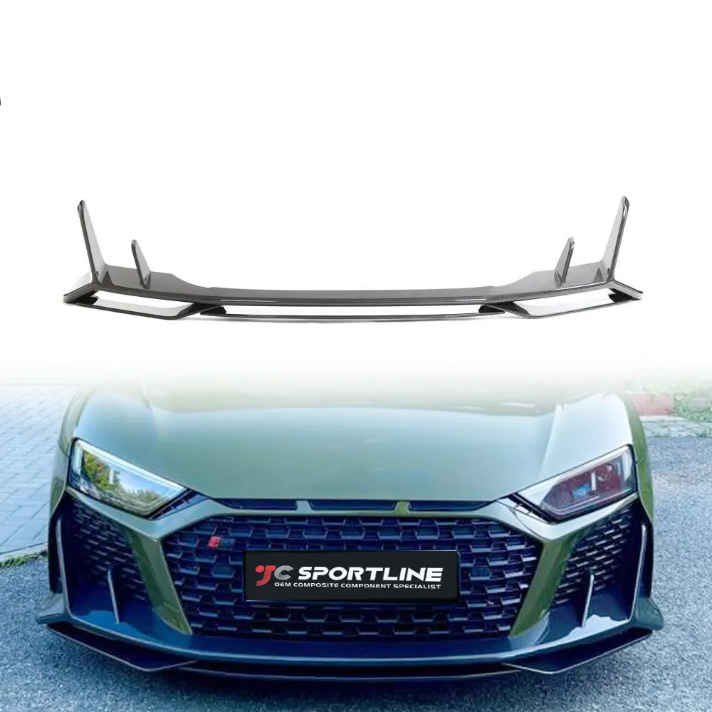 Custom Car Mods R8 Dry Carbon Front Bumper Lip For Audi R8 V10 GT Performance Coupe 2-Door 2023