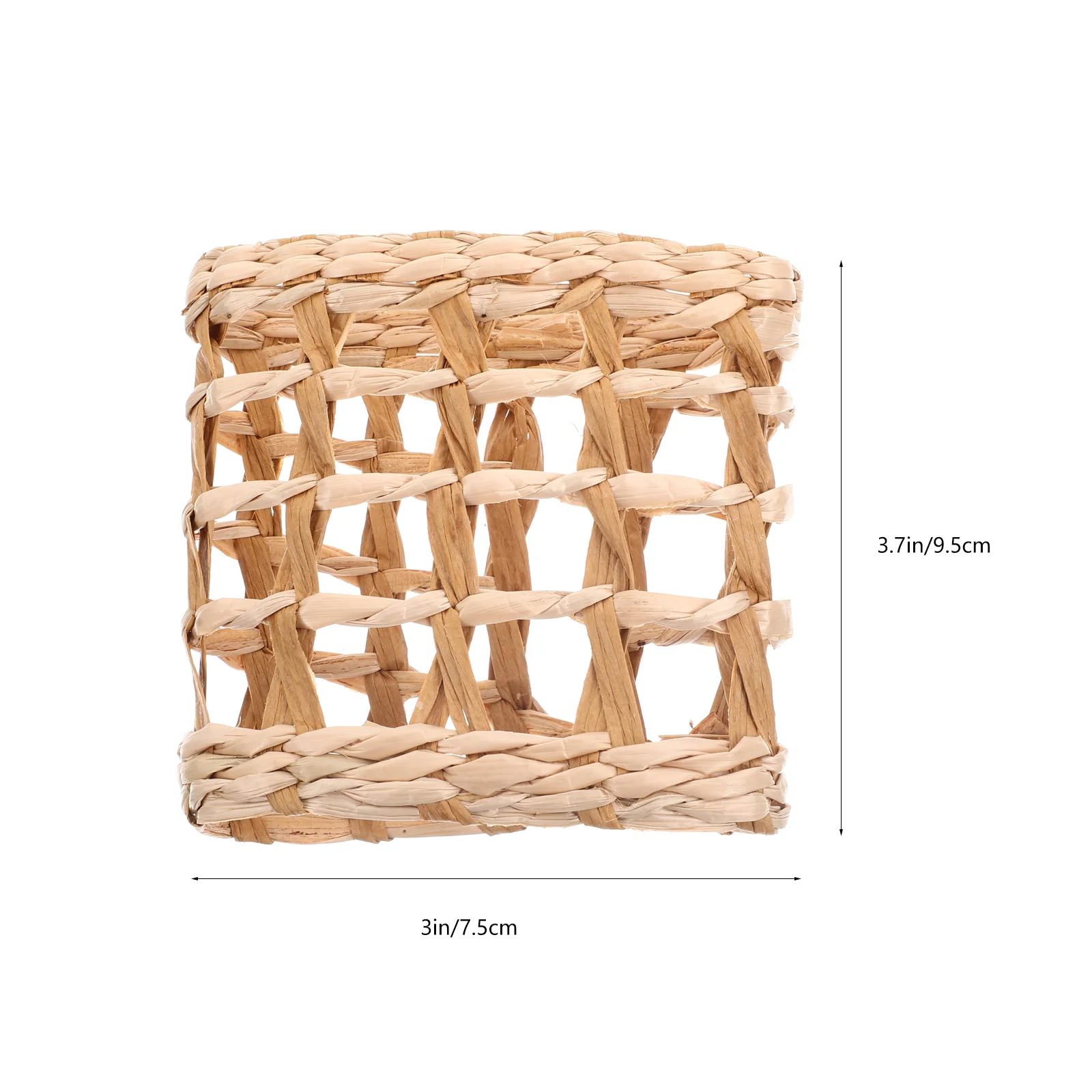 2 Pcs Straw Vase Set Placemats Rattan Basket Wicker Cup Sleeve Waterbottle Glass Covers Accessory