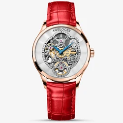 AGELOCER Original Astronomer Watch Van Gogh Oil Painting Women's Luxury Quartz Moon Phase Watch Birthday Gift for Women