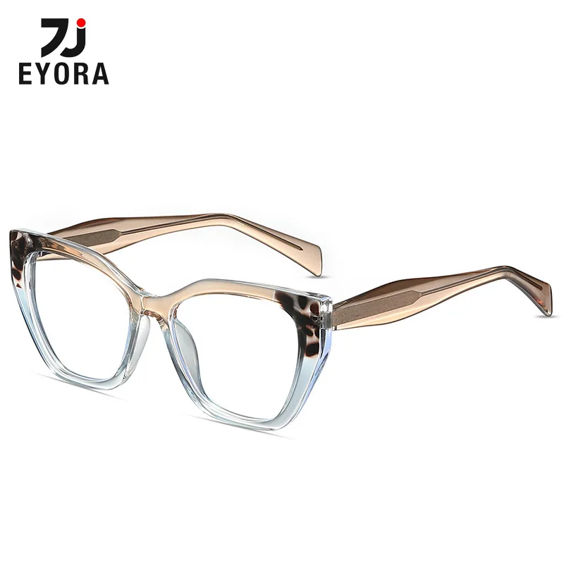 

EYORA Two-Tone Acetate Butterfly-framed Reading Glasses Anti Blue Light Myopia and Hyperopia Photochromic Prescription Eyewear