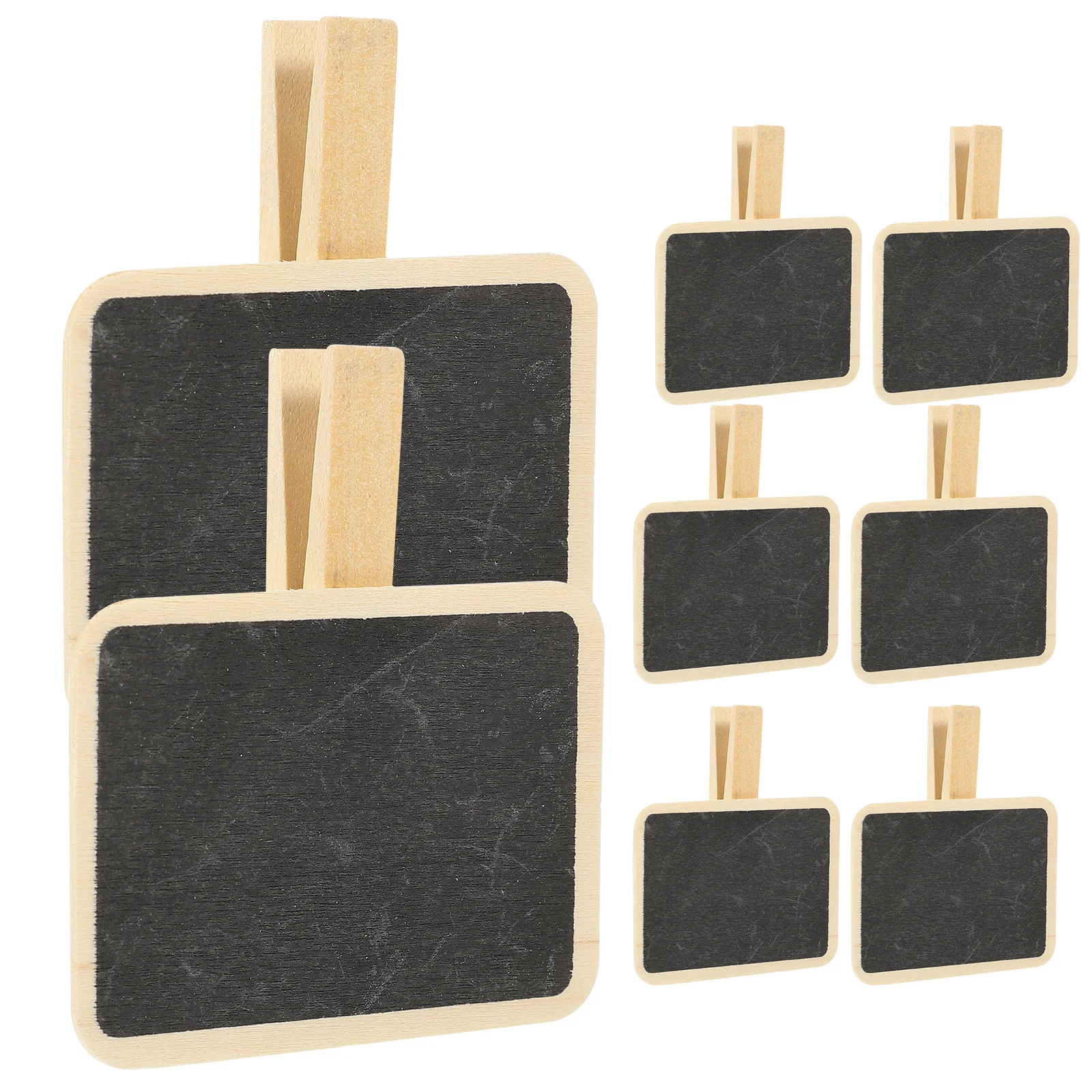 

10Pcs Decorative Mini Blackboard Clips Wooden Memo Clip Boards for Party Food Labels Drink Signs Restaurant Use