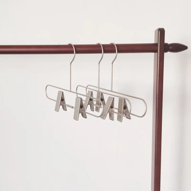 Non-Slip Metal Trousers Hanger, Pants Rack Hangers, Clothing Storage Organization, Closet Leggings, Space Saving, 2Pcs per Lot