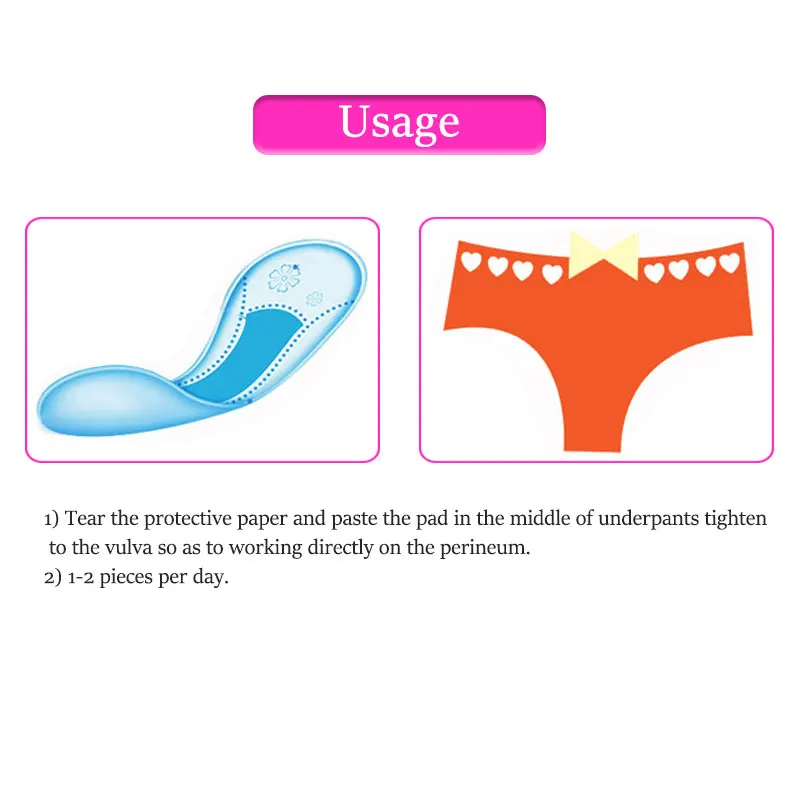 30pc Chinese Herbal Gynecological Pads Medicine Tampons Vaginal Infection Silver-ion Gynecol Cure Care Medicated Sanitary Napkin