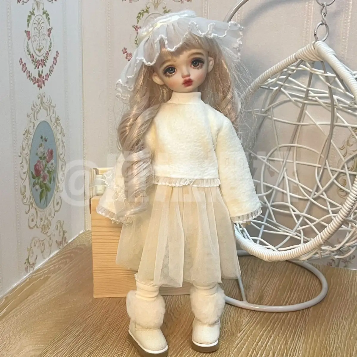 1/6 Doll's Clothes Suit for 30cm Female Bjd Doll Elegant Clothing Skirt Girl Toys Dress Up Play House Doll Accessories, No Doll